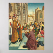 Ett biskop Saint - St. Giles Fine Art Poster