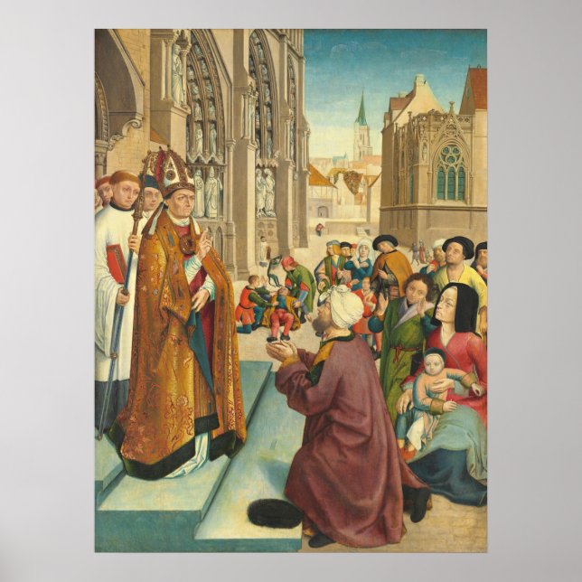 Ett biskop Saint - St. Giles Fine Art Poster (Framsidan)