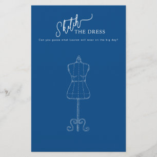 Ett blått skiss av spel för Möhippan Dress