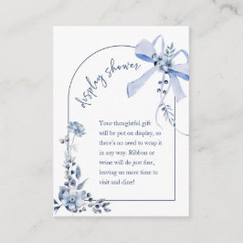 Ett blått Visning-vykort för fack för Blommigt Tilläggskort