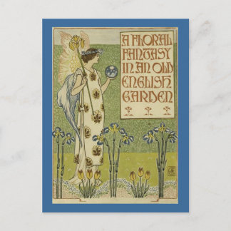 Ett Blommigt Fantasy-vykort Vykort