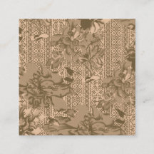 Ett blommönster med vintage med intrikat brun desi