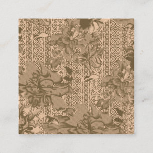 Ett blommönster med vintage med intrikat brun desi