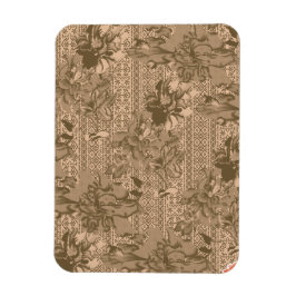 Ett blommönster med vintage med intrikat brun desi magnet