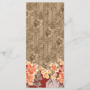 Ett blommönster med vintage med intrikat brun desi meny