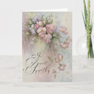 Ett blomsterkort för kondoleanser kort