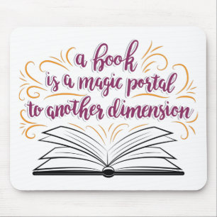 Ett Bok är en Magic Portal till en annan dimension Musmatta