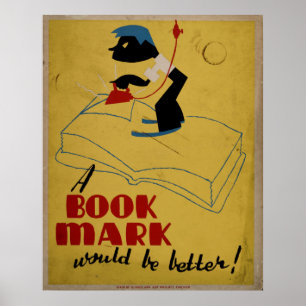 Ett Bok-märke skulle vara bättre Vintage för WPA B Poster