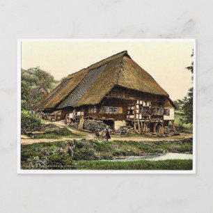 Ett bondehus, Black Forest, Baden, Tyskland Vykort