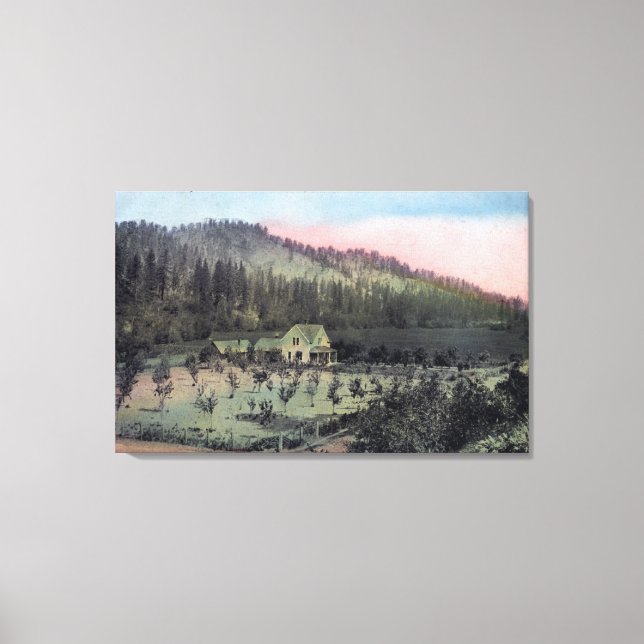 Ett bostadsområde i Land Canvastryck (Framsida)