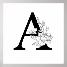 Ett botaniskt monogram. Brev, inledning med peonie