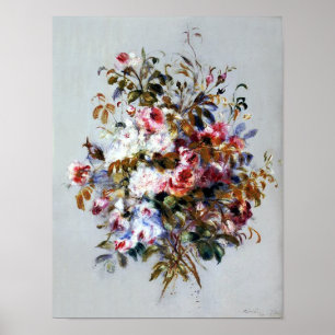 Ett Bouquet av Ro efter Renoir Print Poster