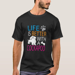 Ett bra liv med en Cockapoo t shirt Hund L.