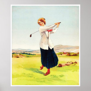 Ett Braw Brassium - Vintage Golf Watercolor Print Poster