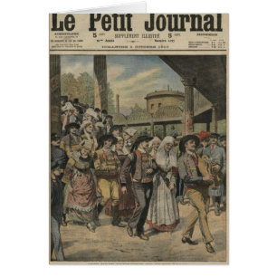 Ett Breton bröllop som är högert i Paris Hälsningskort