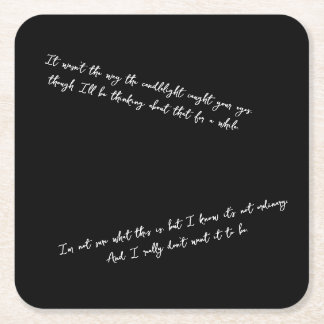 Ett brev några dagar efter ett första dejting underlägg papper kvadrat