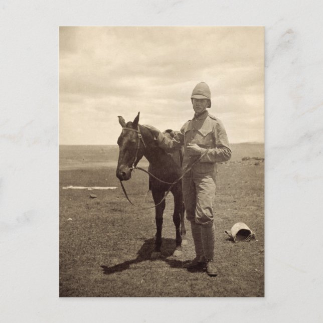 Ett brittiskt soldat foto - Boer Krig Vykort (Framsida)