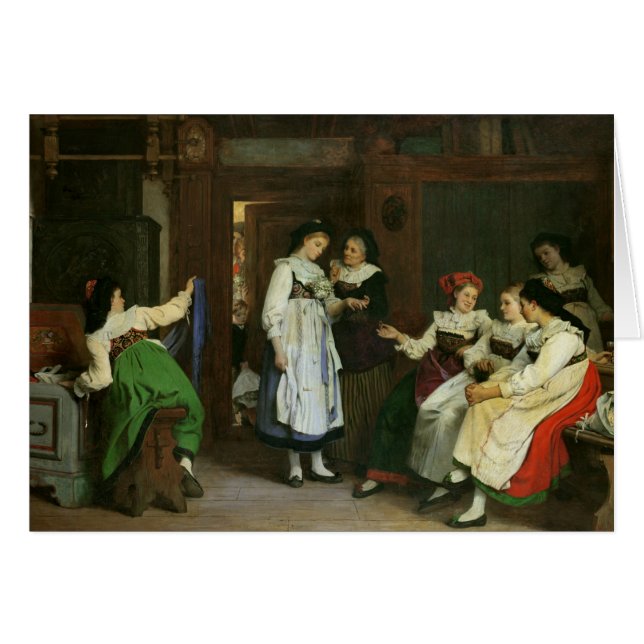 Ett bröllop i lägre Alsace Hälsningskort (Framsidan Horizontal)