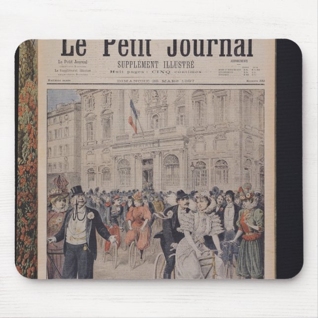 Ett bröllop på en cykel musmatta (Framsidan)