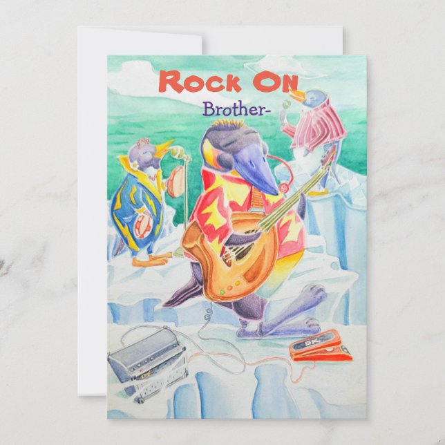 Ett brothers Birthday Greeting Card. Tack Kort (Framsida)