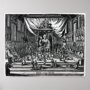 Ett buddistiskt tempel, en illustration poster