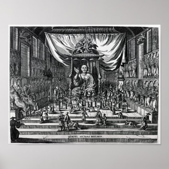 Ett buddistiskt tempel, ett exempel poster (Framsidan)