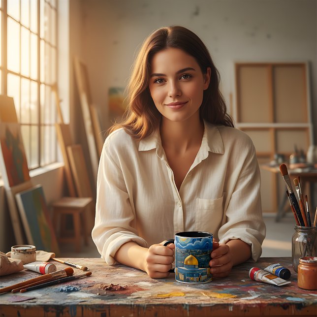 Ett budskap om fred och frihet mugg (Skapare uppladdad)