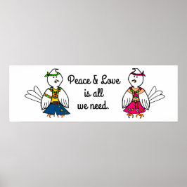 Ett budskap om fred och Kärlek Poster