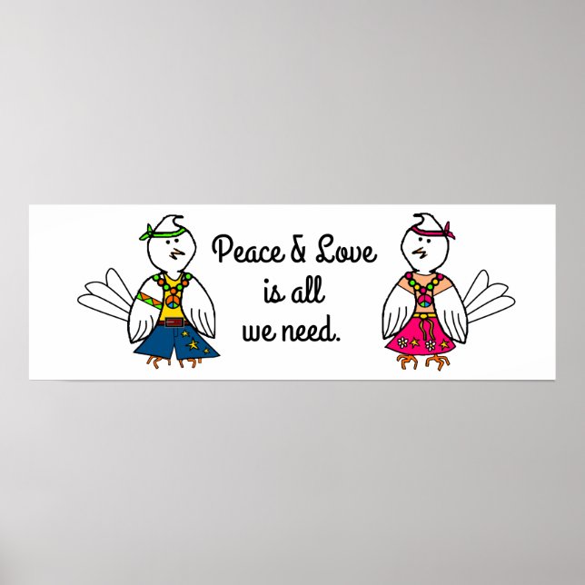 Ett budskap om fred och Kärlek Poster (Framsidan)