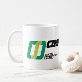 Ett café med mitten kaffemugg