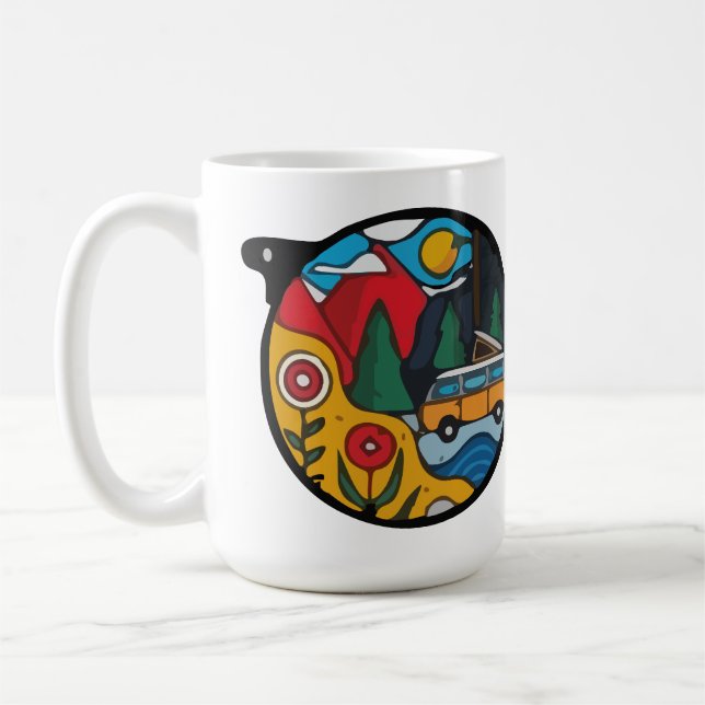 Ett campingäventyr kaffemugg (Vänster)