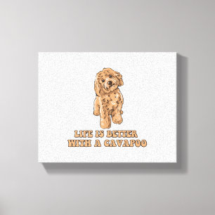 Ett Cavapoo - Rolig hund Älskare 1 Canvastryck
