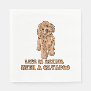 Ett Cavapoo - Rolig hund Älskare 1 Pappersservett