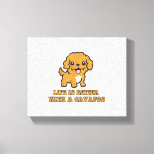 Ett Cavapoo - Rolig hund Älskare Canvastryck