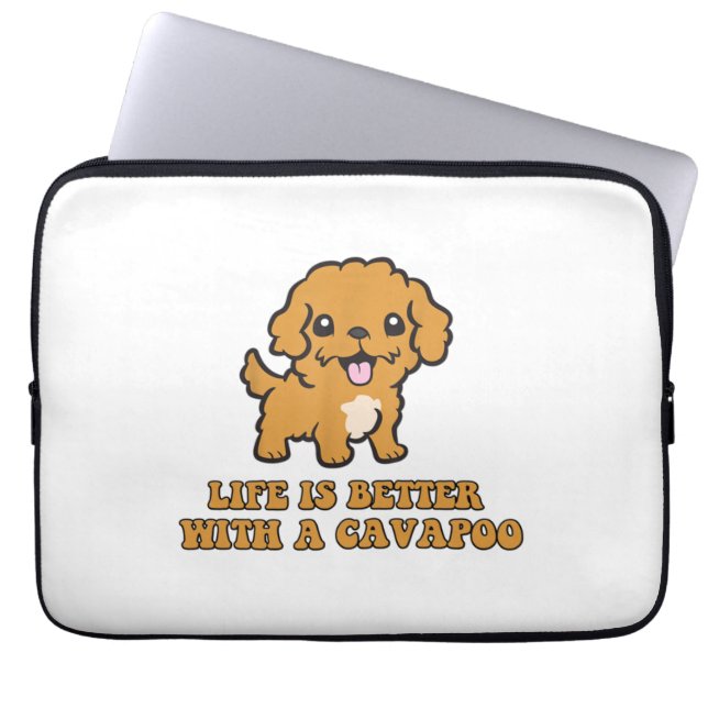 Ett Cavapoo - Rolig hund Älskare Laptop Fodral (Framsidan)