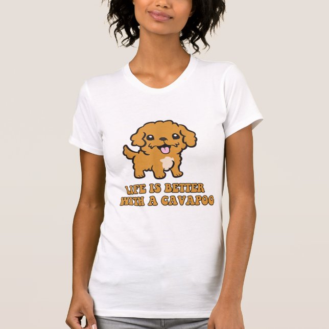 Ett Cavapoo - Rolig hund Älskare T Shirt (Framsida)