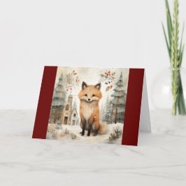 ETT CHRISTMAS FOX-KORT FÖR ALLA TACK KORT