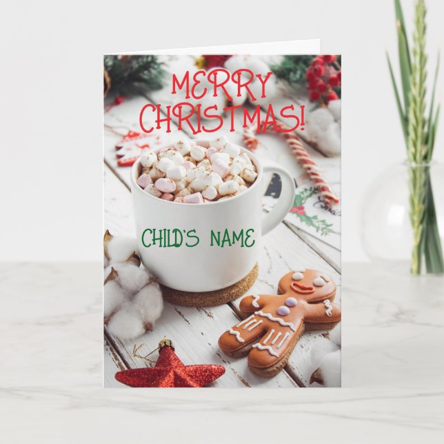 ETT CHRISTMAS-KORT FÖR BARN TACK KORT (Framsida)