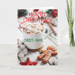 ETT CHRISTMAS-KORT FÖR BARN TACK KORT
