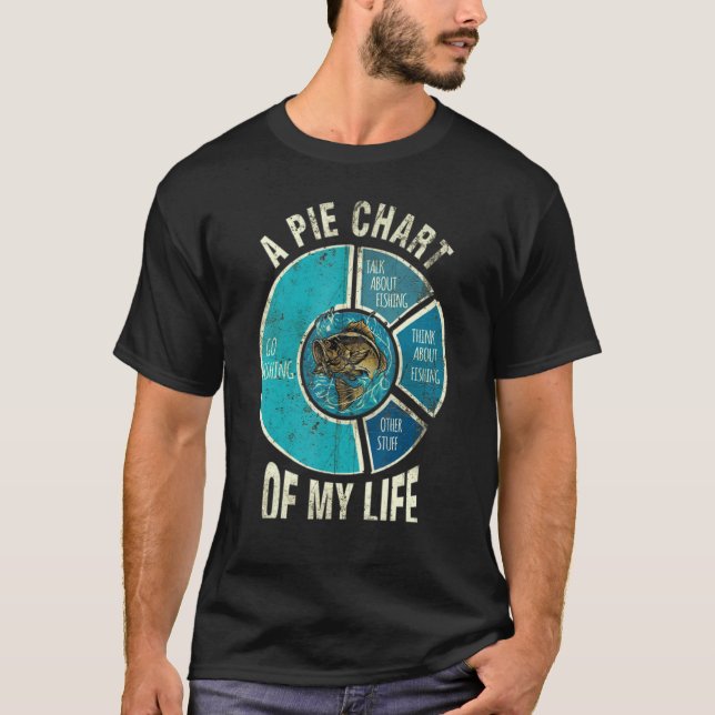 Ett Cirkeldiagram Över Mitt Liv Fiskande T Shirt (Framsida)