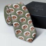 Ett cirkelfoto med text - grått-grönt slips<br><div class="desc">Lägg till ett bild i det här fotokollaget mönster. Bakgrunden är en neutralt grått-grönt med fotot i en polka-punkt mönster. Du kan använda det här som en Fars dag-gåva eller en gåva till morfar med en kopia av barnbarn. För bästa resultat kan du skörd fotot till en kvadrat innan du...</div>