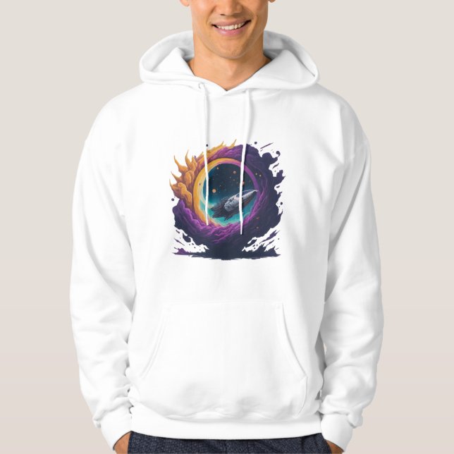 ett cosmisk stoftmoln hoodie (Framsida)