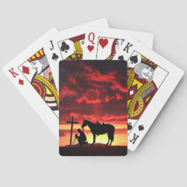 Ett Cowboy Prayer-uppspelningskort Casinokort