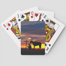 Ett Cowboy Prayer-uppspelningskort Casinokort