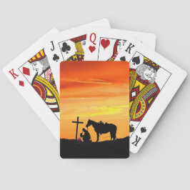 Ett Cowboy Prayer-uppspelningskort Casinokort