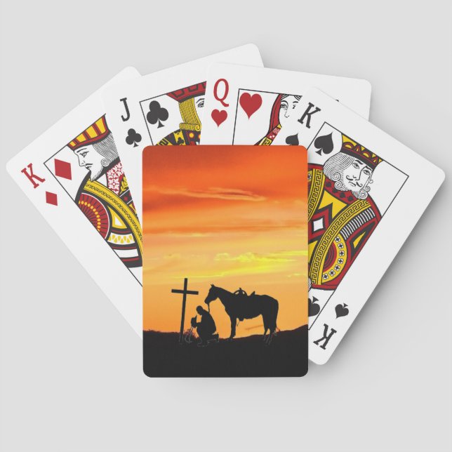 Ett Cowboy Prayer-uppspelningskort Casinokort (Baksidan)