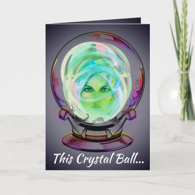 Ett Crystal Boll-format, mappat gratulationskort Kort (Framsida)