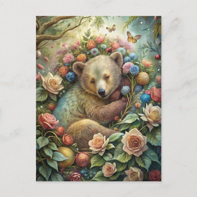 Ett Cute Baby Bear Vykort (Framsida)
