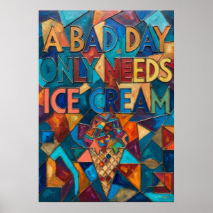 Ett Dåligt Dags Behöver Endast Glass Geometriskt C Poster