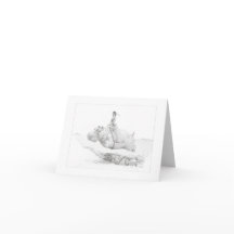 Ett Dam och hennes Hippo-anteckningskort